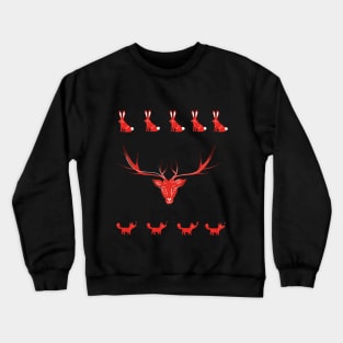 Reindeer Pattern Crewneck Sweatshirt